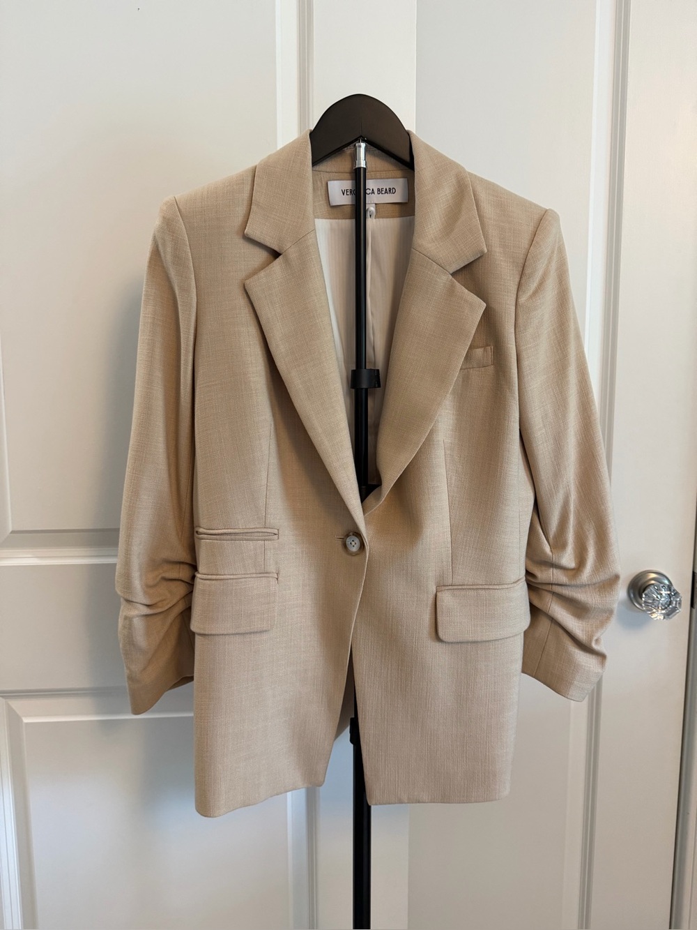 Veronica Beard LIKE NEW Ruched Sleeve Single-Button Dickey Jacket